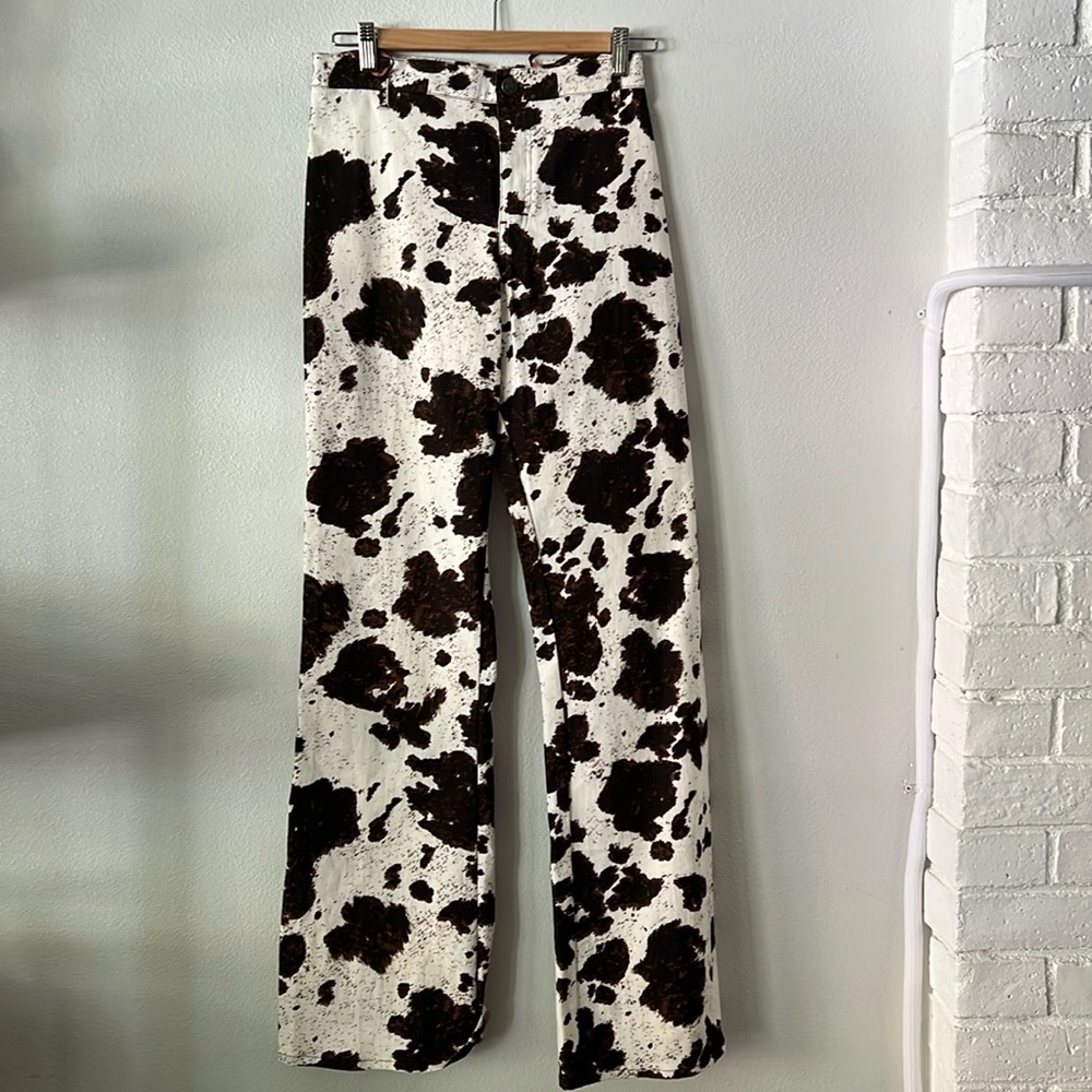 Motel Zoven trouser cow hide b/w - Picture 2 of 8